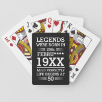 Custom Legends Were Born in Date Month Year Age Playing Cards