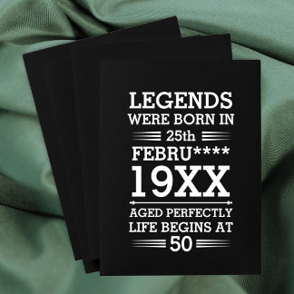 Custom Legends Were Born in Date Month Year Age Pocket Folder