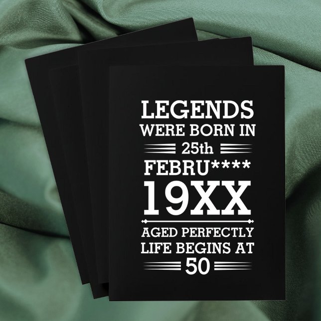 Custom Legends Were Born in Date Month Year Age Pocket Folder (Creator Uploaded)