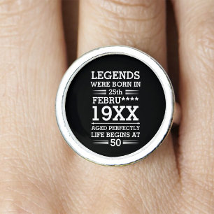 Custom Legends Were Born in Date Month Year Age Ring