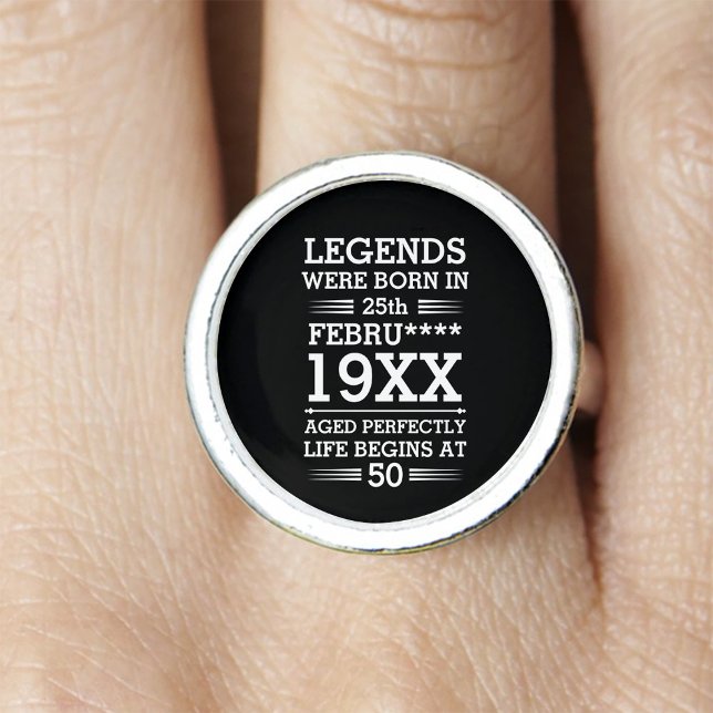 Custom Legends Were Born in Date Month Year Age Ring (Creator Uploaded)
