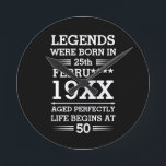 Custom Legends Were Born in Date Month Year Age Round Clock<br><div class="desc">Custom legends were born in date month year age design can be a great design to show your date of birth and your age to everyone. As well as it could be a great gift for any birthday people and it can be awesome gift for your friend and family member...</div>