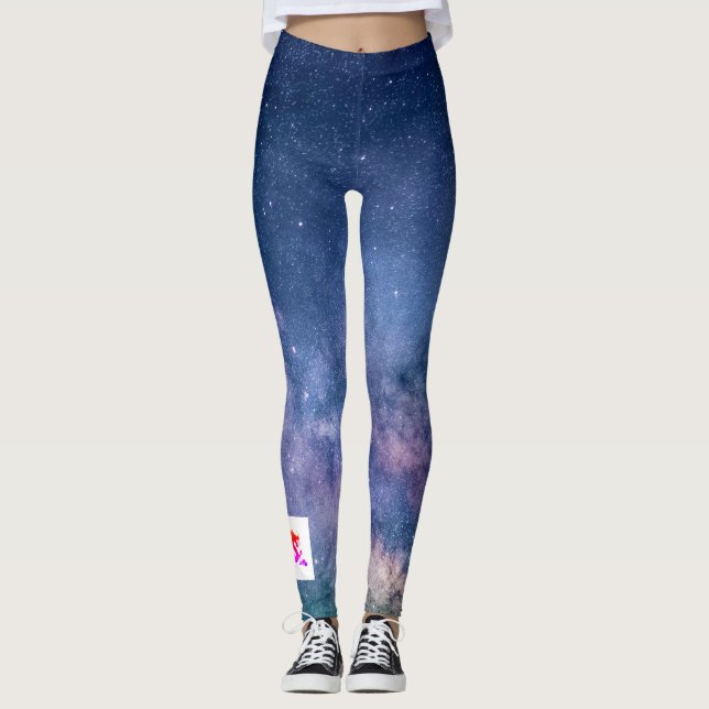 Custom Leggings Chinese dragon and stars (Front)