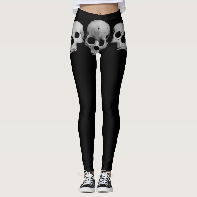 Custom Leggings KANJI FREEDOM AND SKULLS (Front)