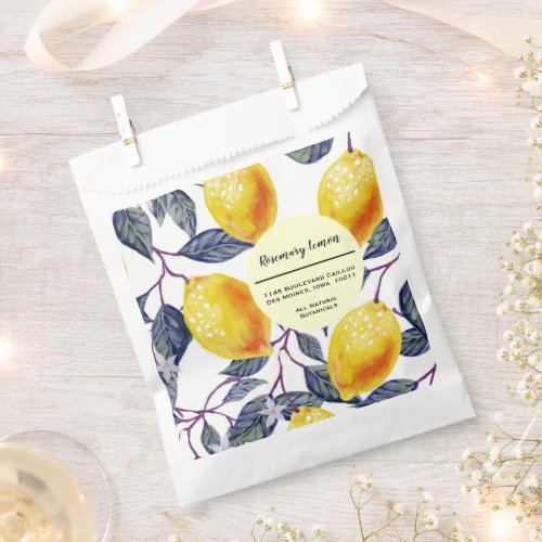 Custom Lemon and Leaves Business Promo Gift Bag