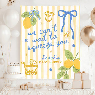 Custom Lemon Baby Shower Backdrop, Italian Lemon