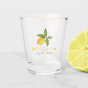 Custom Lemon Birthday Shot Glass