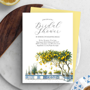Custom Lemon Bridal Shower Invitations