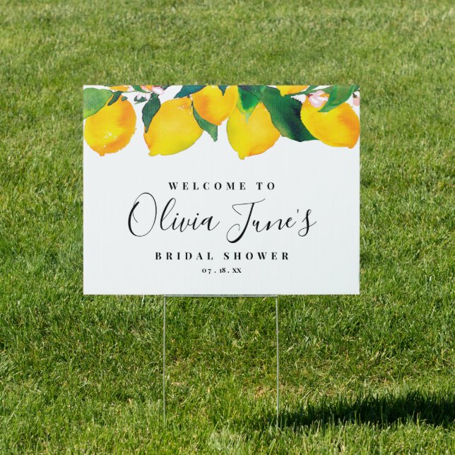 Custom Lemon Bridal Shower  Sign (Insitu)