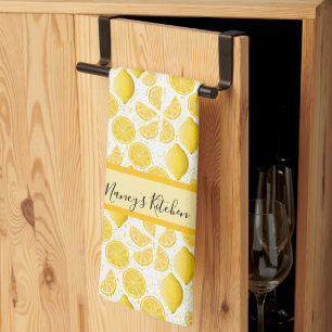 Custom Lemon Citrus  Kitchen Towel