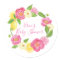 Custom Lemon Floral Wreath Thank You Favor Sticker