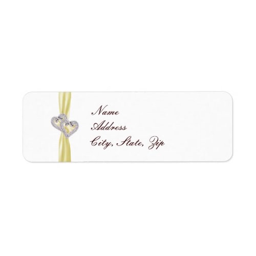 Custom Lemon Hearts Address Labels