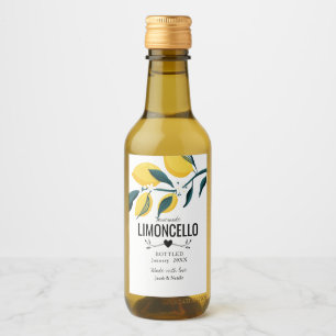custom lemon homemade limoncello wedding favor wine label