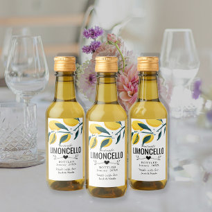custom lemon homemade limoncello wedding favor wine label