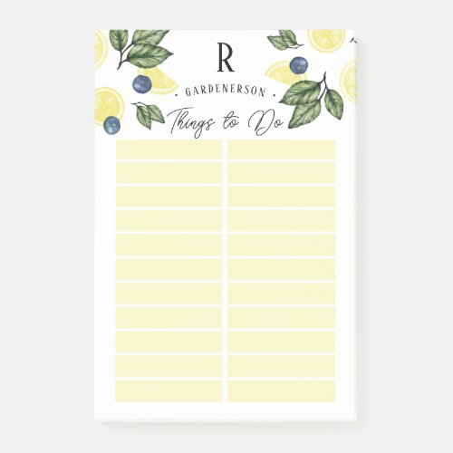 Custom Lemon To Do List  Post_it Notes