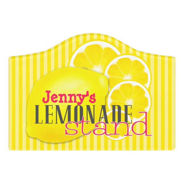 Custom Lemonade Stand Yard Sign (Small Crest Front)