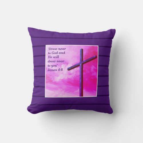 Custom Lenten Cross Throw Pillow
