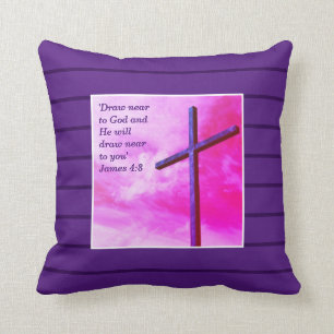Custom Lenten Cross Throw Pillow