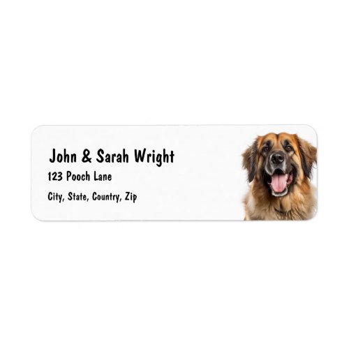 Custom  Leonburger Dog Address Label