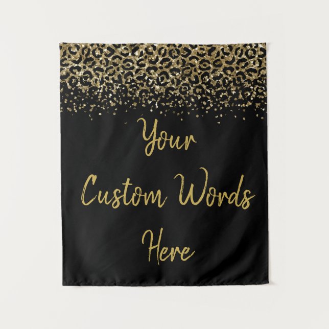 Custom Leopard Backdrop Birthday Party Photo Booth (Front)