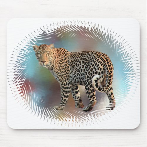 Custom Leopard Modern Pop Art Template Trendy Mouse Pad