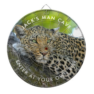 Custom Leopard Photo Dart Board