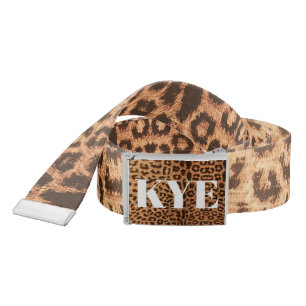 Custom Leopard Print Belt