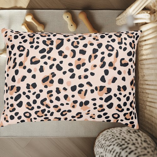 Custom Leopard Print Dog Photo with Name Pet Bed