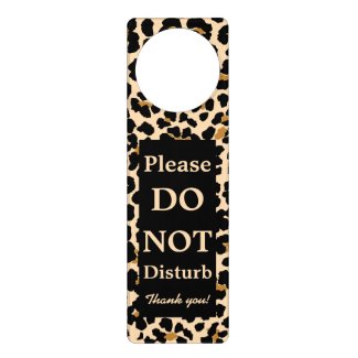 Custom Leopard Print Door Hanger