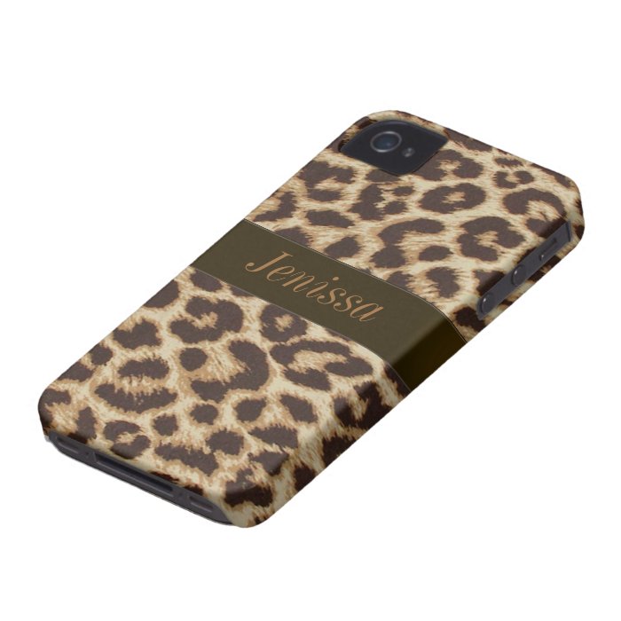 Custom Leopard Print iPhone 4/4S Case Mate Case iPhone 4 Case