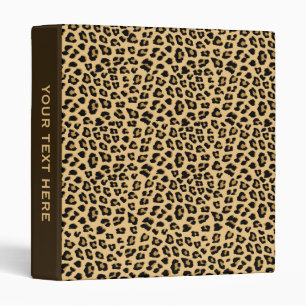 Custom Leopard Print Pattern 3 Ring Binder