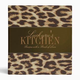 Custom Leopard Print Recipe Binder