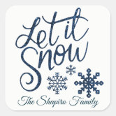 Let it snow, Christmas sticker, Zazzle