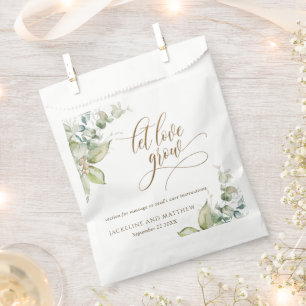 Custom, Let Love Grow, Elegant Seeds Favor Bag