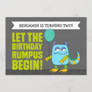 CUSTOM Let The Birthday Rumpus Begin! Invitations