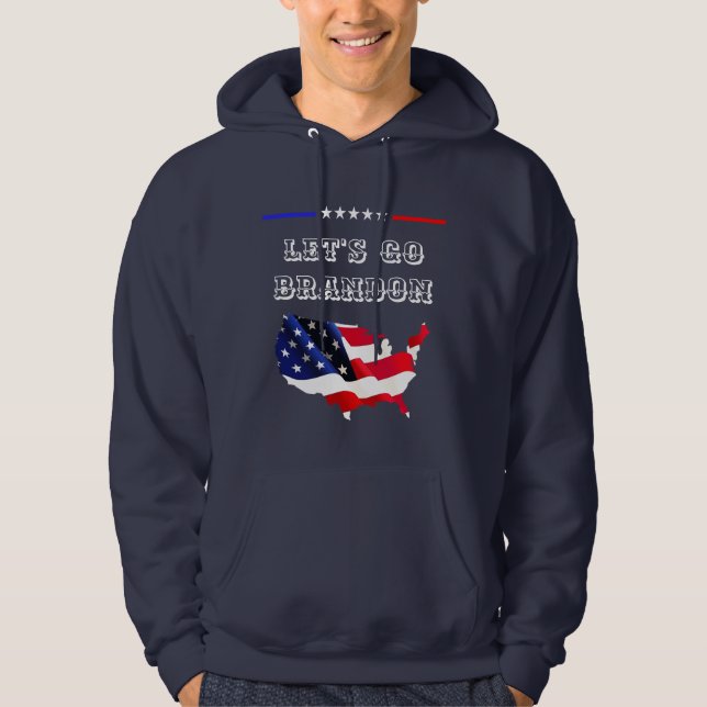 Custom LET'S GO BRANDON Funny Humor FJB Politic Hoodie (Front)