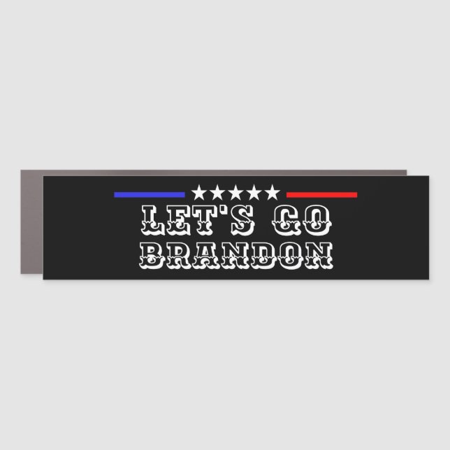 Custom LET'S GO BRANDON Funny Humor FJB Politics Car Magnet (Front)