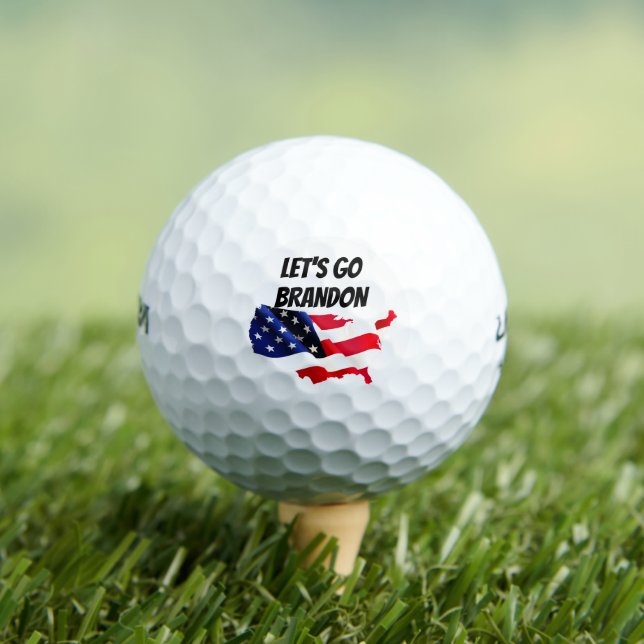 Custom LET'S GO BRANDON Funny Humor FJB Politics Golf Balls (Insitu Tee)