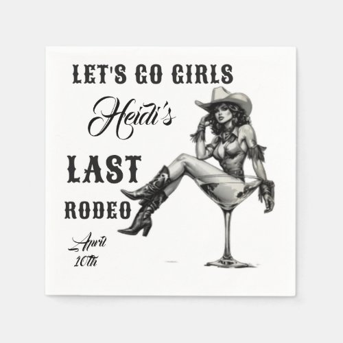 Custom Let's Go Redeo for Bachelorette  Napkins