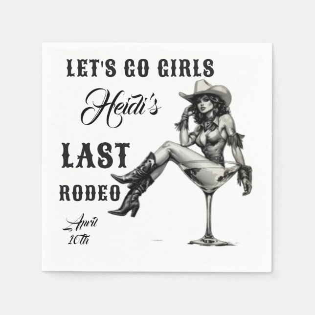 Custom Let's Go Redeo for Bachelorette  Napkins (Front)