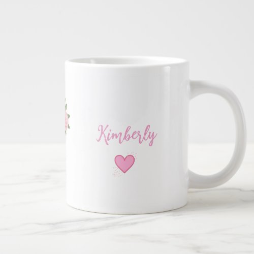 Custom Letter And Name Pink Specialty Mug