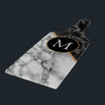 Custom Letter Black White Marble Cutting Board<br><div class="desc">Personalized Cutting Boards with Black White Marble Stone Design by MIGNED - Add Your Letter / or Year - Age / Number / More with Customization tool ! > Edit Design > Edit Text en add your Letter or Number / more - Done ! Good Luck - Be Happy :)...</div>