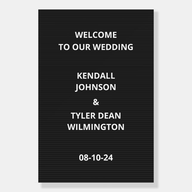 Custom Letter Board Look Wedding Sign (Front)