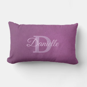 Custom Letter D Script Monogram Name Template Lumbar Pillow