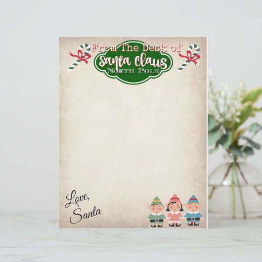 Custom Letter From Santa Claus Letterhead (Standing Front)