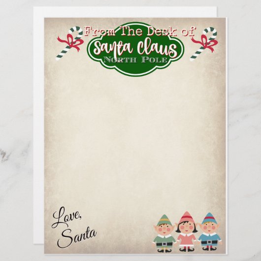 Custom Letter From Santa Claus Letterhead (Front/Back)