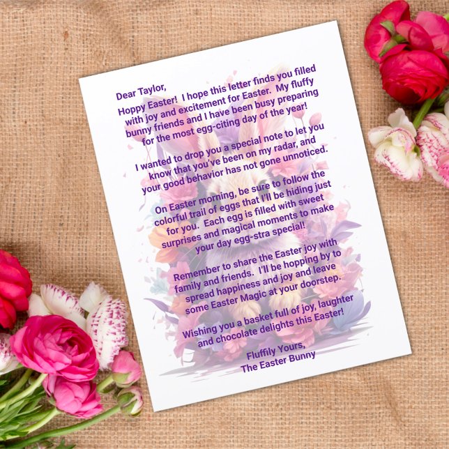 Custom Letter From The Easter Bunny  (Creator Uploaded)