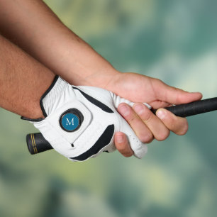 Custom Letter Monogram Golf Glove with Marker