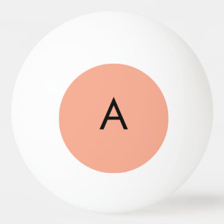 Custom Letter Monogram Peach Ping Pong Ball