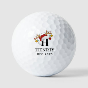 Custom Letter Name Christmas gift Golf Balls